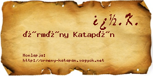 Örmény Katapán névjegykártya